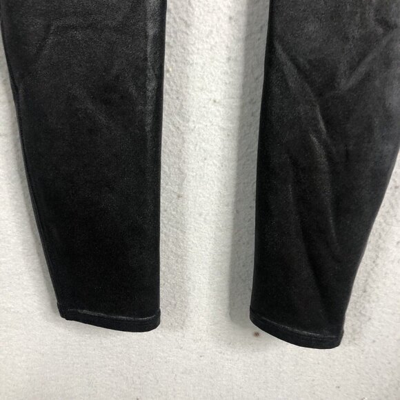 Spanx Leggings Womens Medium Black Shiny Stretch Fitted Pull On Versatile - Picture 16 of 16